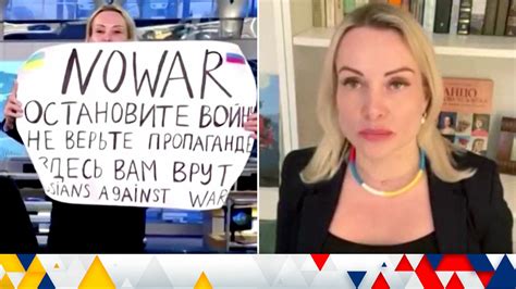 Russian Journalist Protest Fears For Missing Marina Ovsyannikova After On Air Demonstration