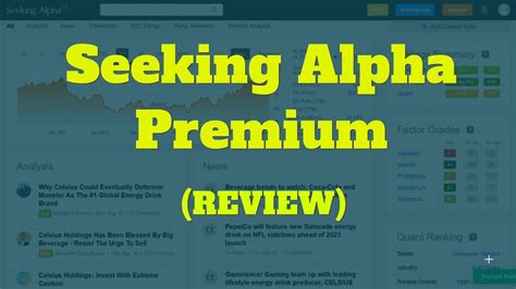 Seeking Alpha Premium Review Youtube