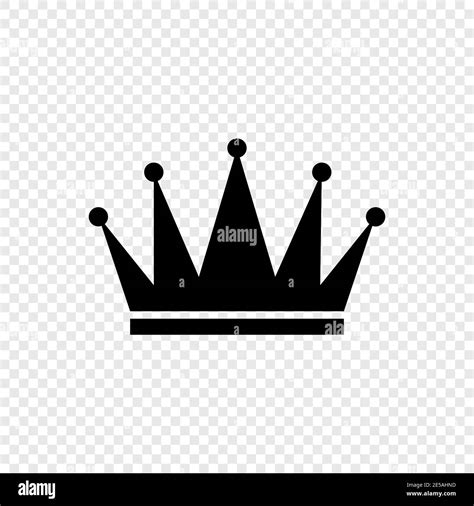 Black Crown Icon On Transparent Background Crown Icon Eps10 Stock