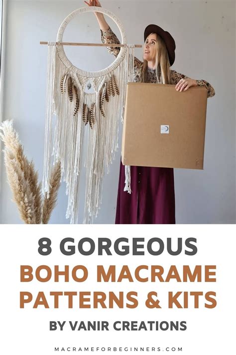 8 Beautiful Free Boho Macrame Patterns With Diy Kit By Vanir Creations
