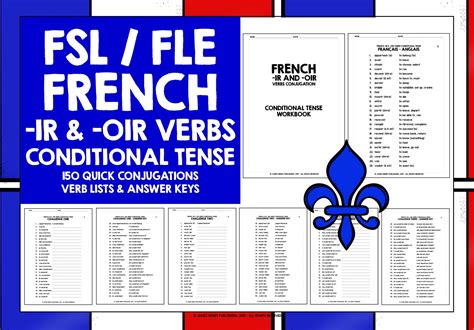 French Ir Verbs Conditional Tense Teaching Resources