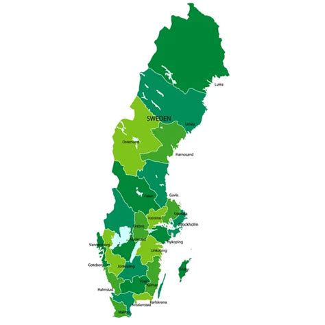 sweden administrative map of counties stock vector image by ©pyty 564491880