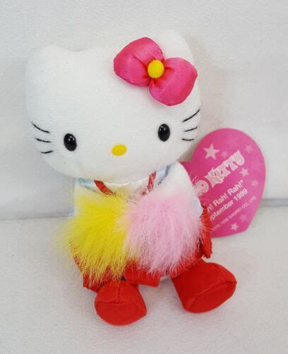 1999 sanrio hello kitty rah rah rah cheerleader 6 plush bean bag doll htf new ebay