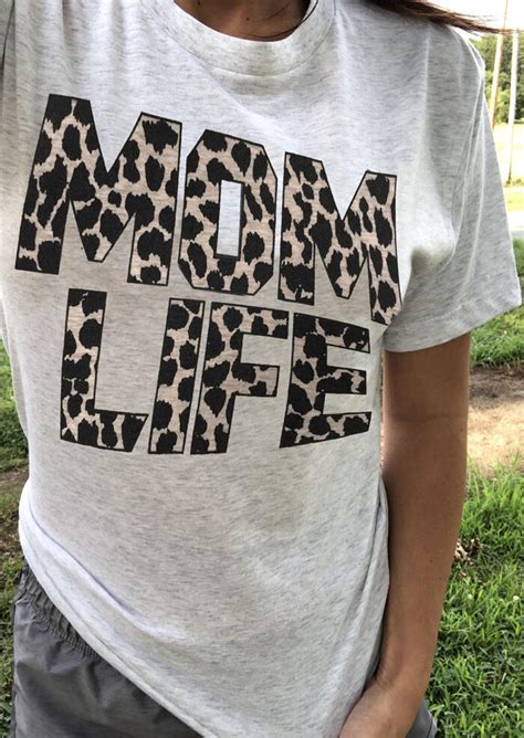 leopard printed mom life t shirt tee fairyseason