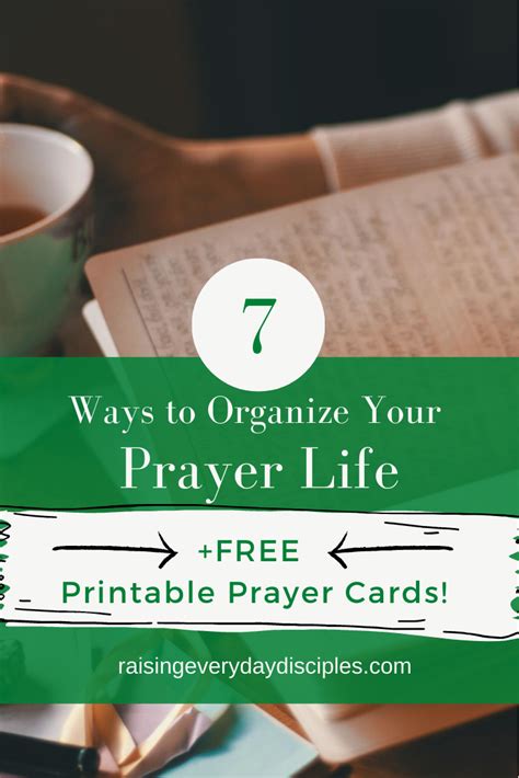 7 Ideas For How To Organize Your Prayer Life Free Printable Prayer