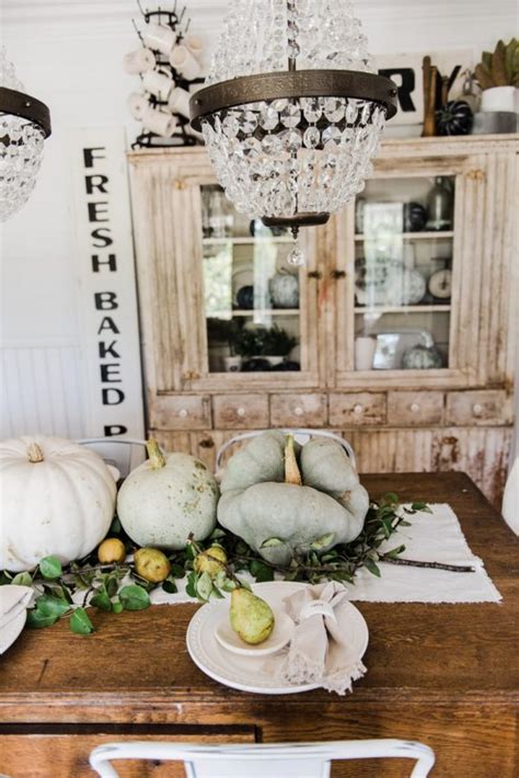Happy Fall Rustic Pumpkin And Pear Farmhouse Table Liz Marie Blog