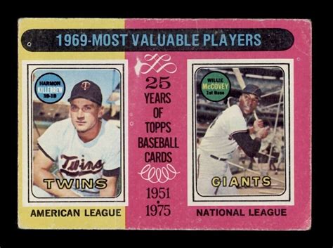 Topps Mvp Harmon Killebrew Willie Mccovey Hof Low