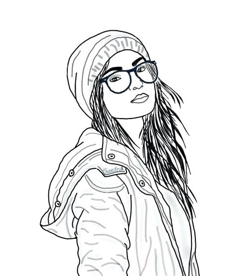 Our free coloring pages for adults and kids, range from star wars to mickey mouse. Hipster Girl Coloring Pages at GetColorings.com | Free ...