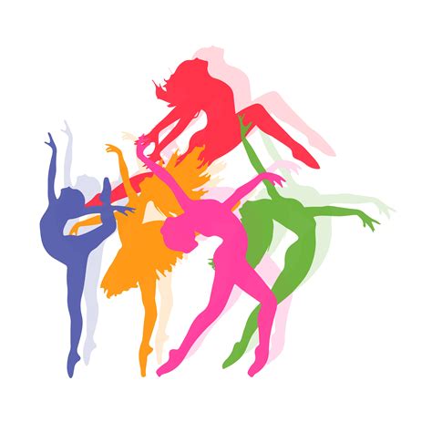 Set Of Icons Of Dancing Girls Custom Designed Illustrations