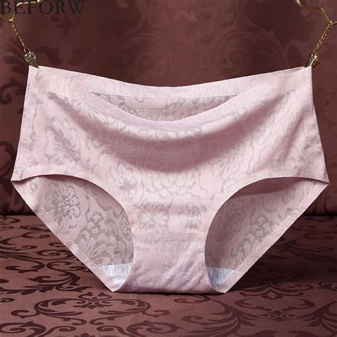beforw sexy seamless panties low rise jacquard cotton crotch floral brief underwear women
