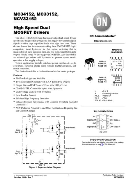 Mosfet operation (21) page 7. Mc 34152 | Mosfet | Field Effect Transistor | Free 30-day ...