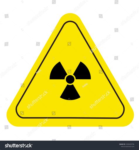 Radiation Danger Radiation Triangular Sign Radiation Stock Vector