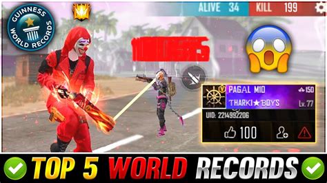 Top 5 World Record Ids Of Free Fire 😱 Ghost Ids That You Never Seen