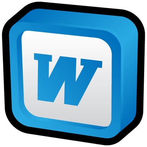 Microsoft Word Icon 3d Cartoon Addons Iconset Hopstarter