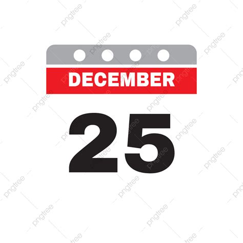 25 Dec Vector Art Png Calendar Icon Free Vector And Png 25 Dec
