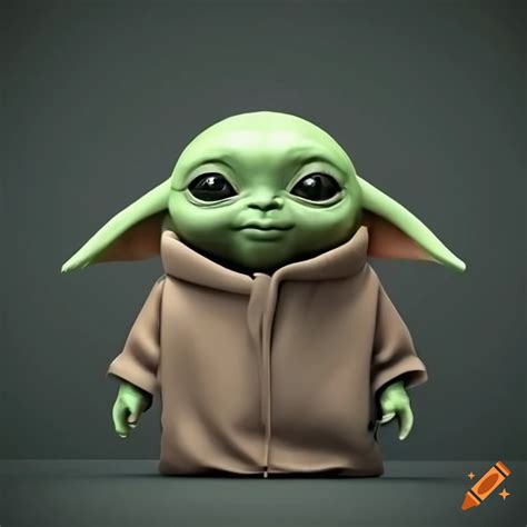 3d Graphic Of Smooth Baby Yoda