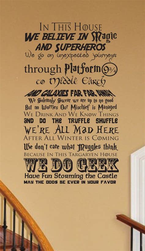 In This House We Do Geek V5 Customizable Wall Decal