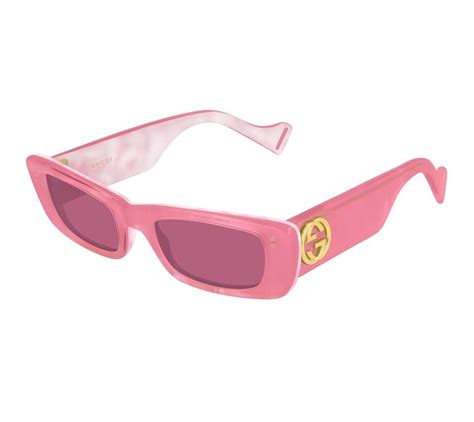 Gucci 003 Pink New Gg0516s Woman S Square Frame 52mm Sunglasses Óculos Estilosos Óculos Da