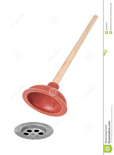 How to unclog a toilet with or without a plunger? Sink plunger stock photo. Image of blocked, plughole ...