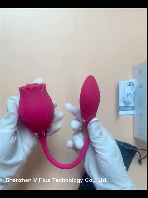 Red Yellow Black Rose Shape In Shaped Extended Vibrate Tongue Clitoral Sucking Vibrating Egg