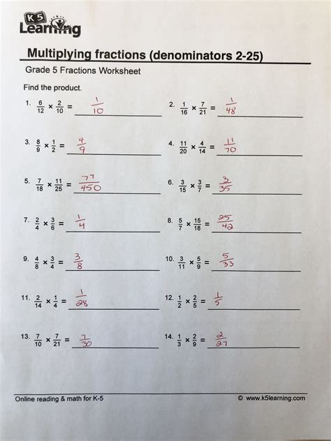 20 Multiplying Fractions Worksheets With Answers Worksheets Decoomo