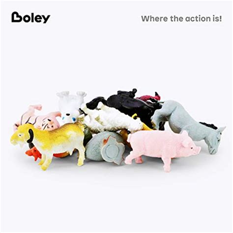 Boley Stretchy Farm Animals For Toddlers 12 Pc Soft Plastic Farm