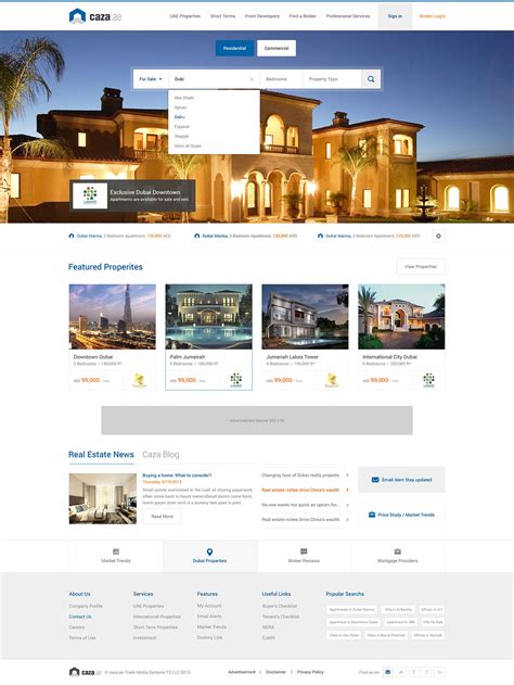 Real Estate / Property Listing Website by Waseem Arshad on Dribbble