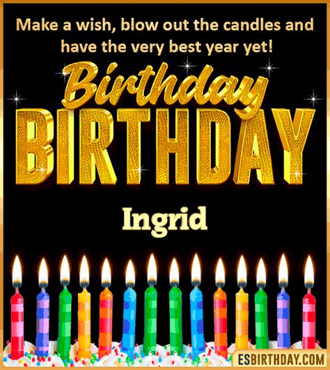Happy Birthday Ingrid  🎂 Images Animated Wishes【28 S】