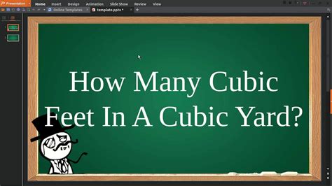 Feet it will give you the answer and tell you how to do it. How Many Cubic Feet In A Cubic Yard - YouTube