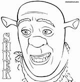 Shrek Coloring Face Template Colorings Funny Printable Getcolorings Cartoon sketch template
