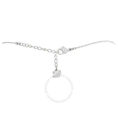 Swarovski Rhodium Plated Love Necklace 5408434 768549814723 Jewelry