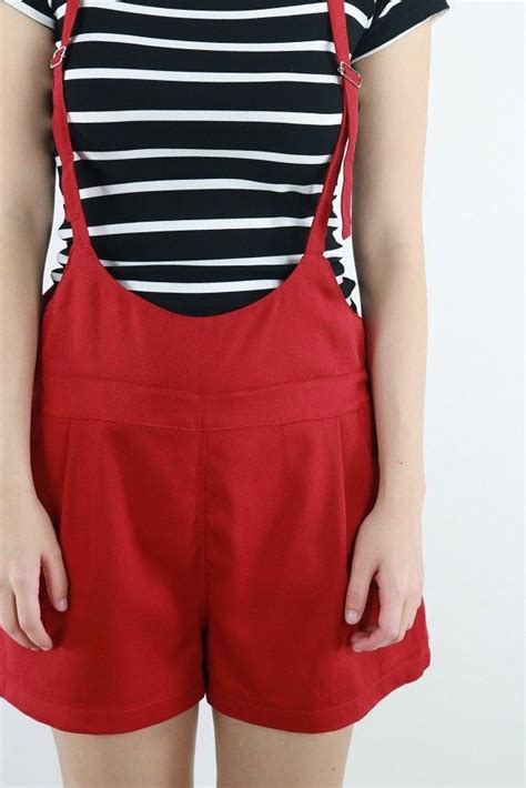 high waist suspender shorts red gym shorts womens gym women fashion