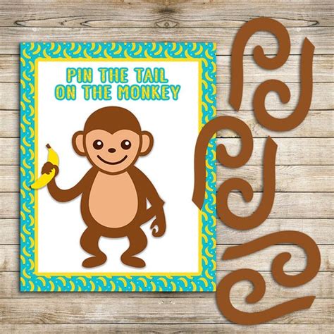 Pin The Tail On The Monkey Monkey Party Game