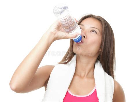 Fitness Woman Drinking Water Stock Photo Image Of Pink Girl 13516548