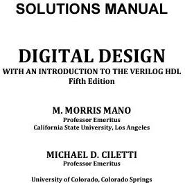 Soultion Manual Digital Design With An