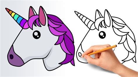 How to draw a unicorn with wings step by step easy. How to Draw a Unicorn Emoji - Step by Step - YouTube