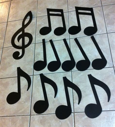 Large Music Note Cutouts Silhouettes Party Decoration Classroom Decor