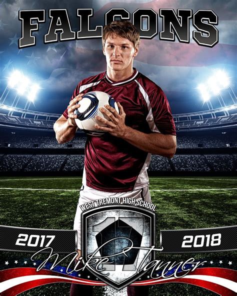Sports Poster Photo Template American Soccer Photoshop Sports