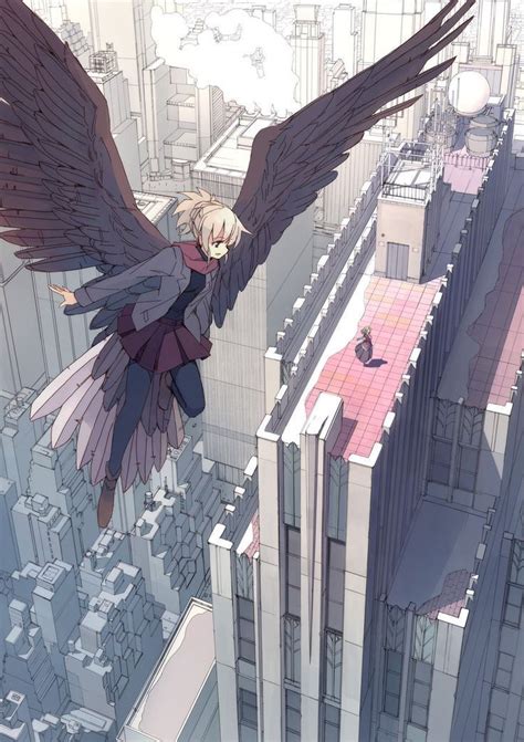Image Result For Flying Anime Chica Angel Animé Como Dibujar Animes