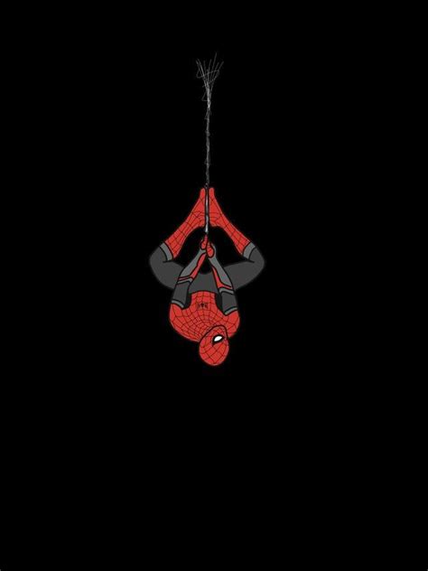 Spider Man Hanging Upside Down Redrawn 2048x2732