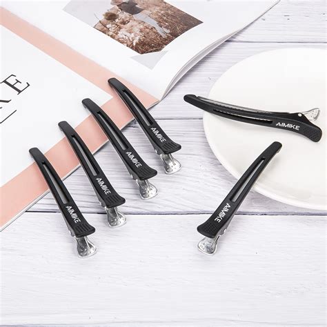 aimike classic hair clips for styling and sectioning 6pcs black