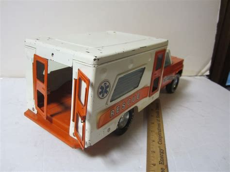Vintage Nylint Rescue Emergency Squad Vehicle Chevy Truck S Metal Ebay