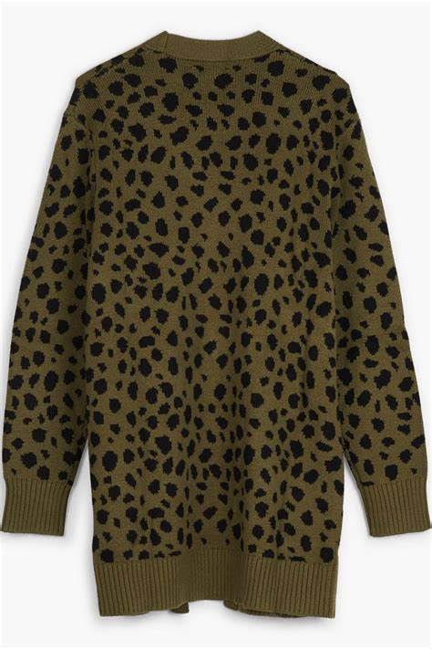 leopard mid length cardigan lucky brand