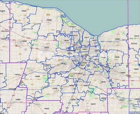 Rochester Zip Code Map United States Map