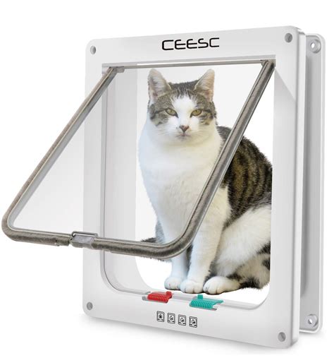 Buy Ceesc Pet Door For Cats And Doggie Outer Size 11 X 98 4 Way