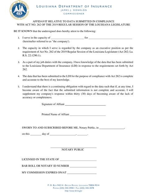 ☐ i have advised the parent(s) or legal custodian(s) of the child . Louisiana Affidavit Relative to Data Submitted in ...
