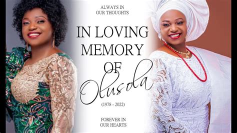 Mrs Olusola Taibat Adesinas Funeral Youtube