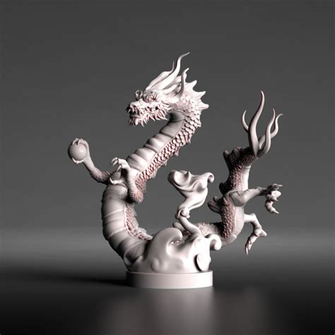 3d printable chinese dragon by fotis mint