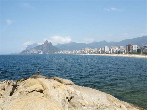 Ipanema Beach Rio De Janeiro Stock Photo Image Of Leblon America
