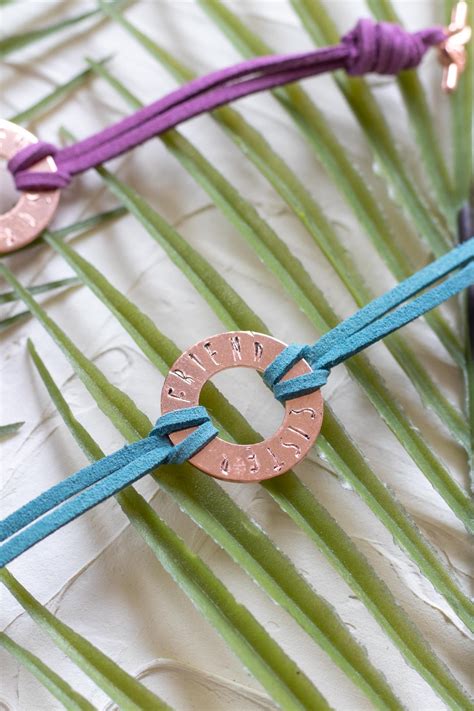 Diy Metal Stamped Washer Bracelets For Homemade Ts Club Crafted